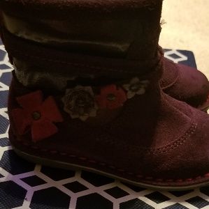 Toddler girl purple boots